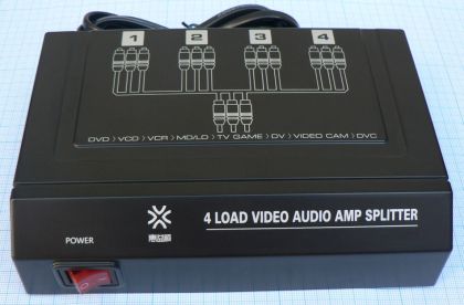 Distribuitor cu amplificare audio si video 1*IN 4*OUT