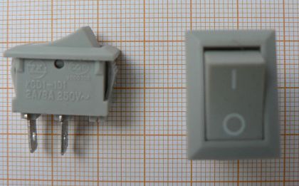 Intrerupator simplu, cu doua contacte, doua pozitii (ON - OFF), 14x11x15mm, 3 A / 250 V 