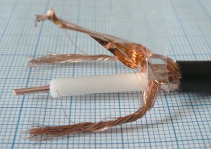 Cablu coaxial cu impedanta de 75ohm, tip RG 59 coaxial, 0, 65Cu, 0, 12*112CCA, 6, 1mm PVC