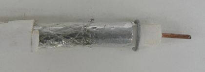 Cablu coaxial cu impedanta de 75ohm, tip sat 1, CCS 1mm, Folie film+48*0, 1Custanat+Folie Al0, 04, 7, 2 mm PVC