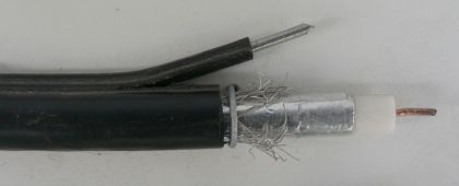Cablu coaxial cu impedanta de 75ohm, tip RG 6, triplu ecranat, 1, 02mm CCS, Folie 0, 04+ 0, 12*48Al+Folie Al 0, 04, 7, 1mm +sufa