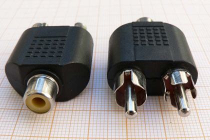 Adaptor/reductie 2XRCA tata-RCA mama