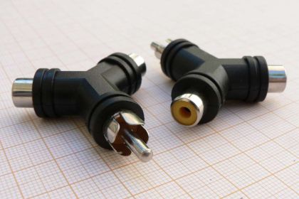 Adaptor/reductie RCA tata-2xRCA mama