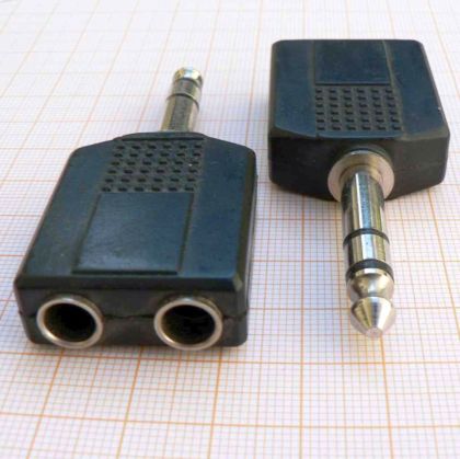 Adaptor/reductie Jack tata 6.3 stereo-2xJack mama 6.3 mono