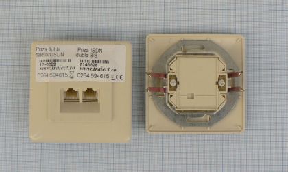 Priza telefonica ISDN, dubla, 8p8c IT