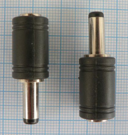 Mufa adaptoare tip reductie DC 2.5x5.5*10 tata- 2.1x5.5 mama