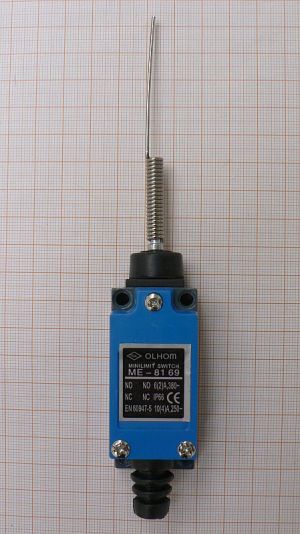 Limitator_micro ME-8169 Intrerupator terminal, cu arc, cu betisor albastru A/250V/64*28*25 mm