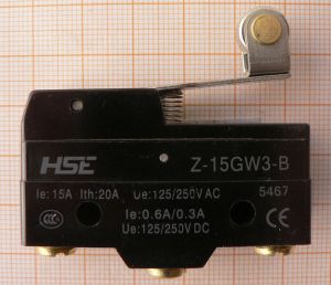 Limitator_micro cu lamela+rola Negru 48mm 10A/250V/50*18*33mm