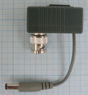 Cablu adaptor video balun BNC ta - UTP ma fire cu mufa tata alim 2, 1*5, 5