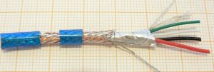 Cablu 4 fire+ecran separat albastru, 7*0, 1mm ecran 80*0, 1mm+ecram Folie Al
