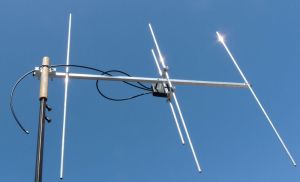 Antena pentru comunicatii Yagi 3 elemente,banda 2m (140-150MHz) , polarizare verticala