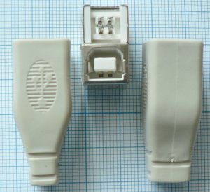 Mufa USB B mama, 4mm