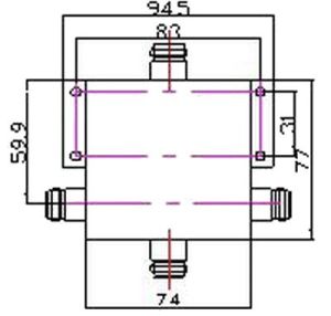 Distribuitor-sumator bidirectional pentru date si voce,1*In-3*Out, in banda de 0, 7-2, 7 Ghz