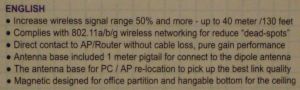 Antena pentru amplificare semnal, 2.4 respectiv 5.5Ghz, 5 dbi, omnidirectionala