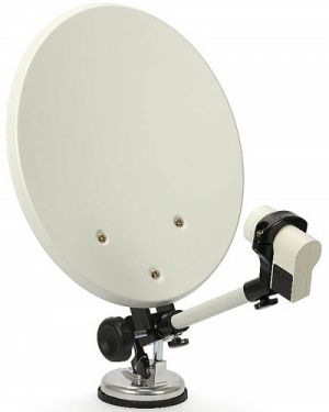 Antena de receptie prin satelit pentru camping, diametru 350mm, fara LNB